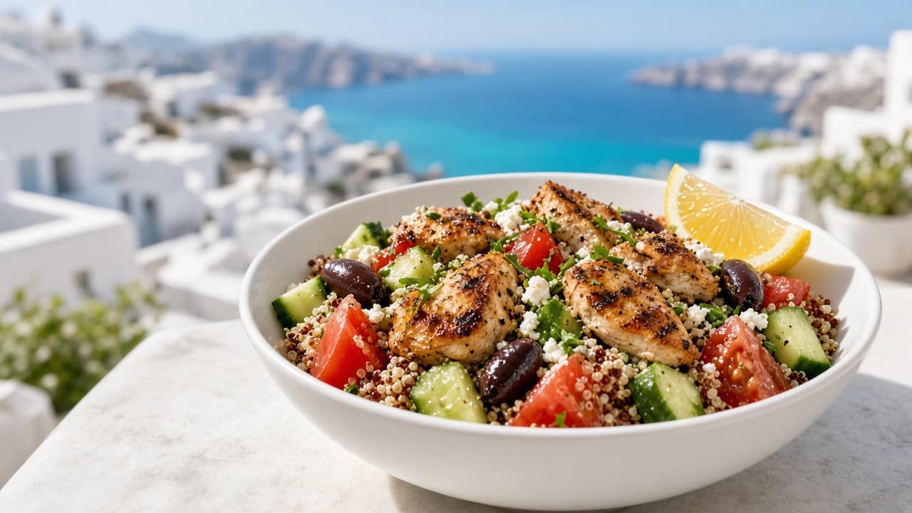 Greek Chicken Quinoa Bowl