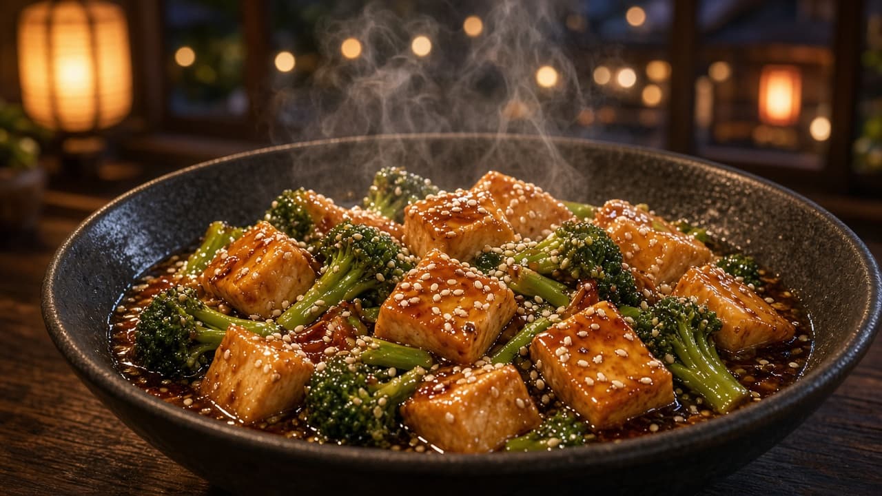 Sesame-Ginger Tofu & Broccoli Stir-Fry