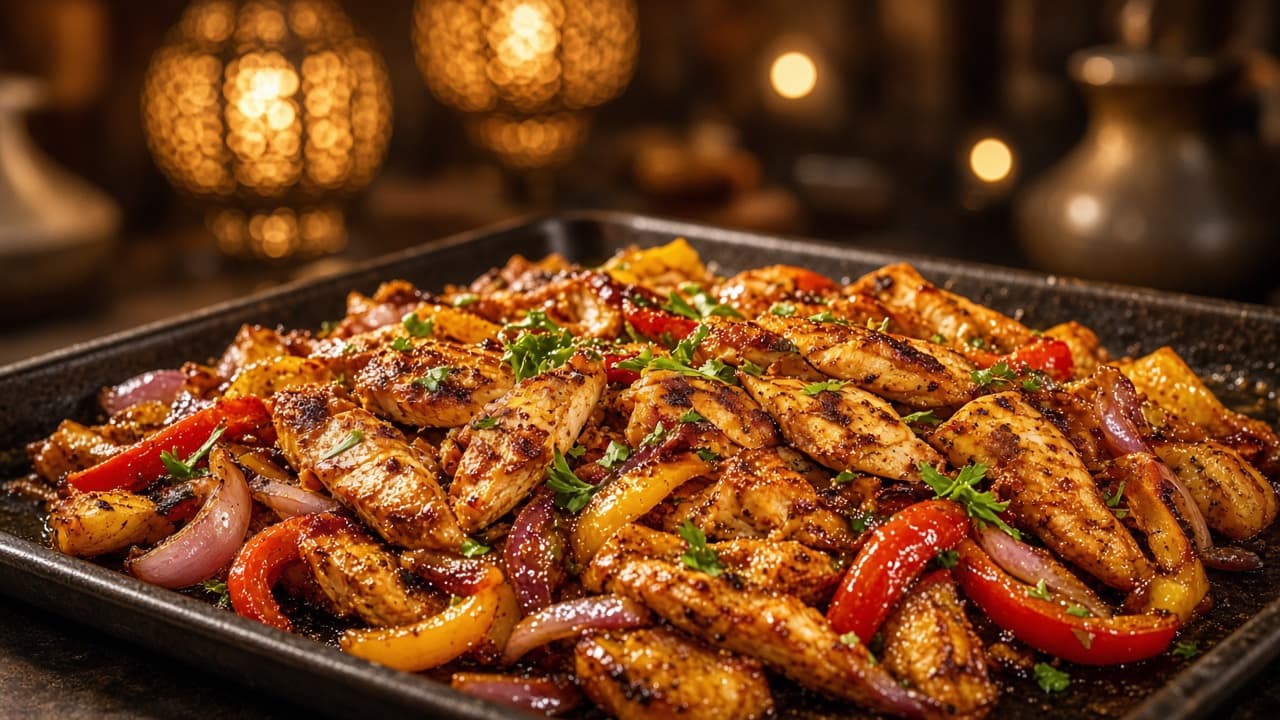 Shawarma-Spiced Chicken & Veg Sheet Pan