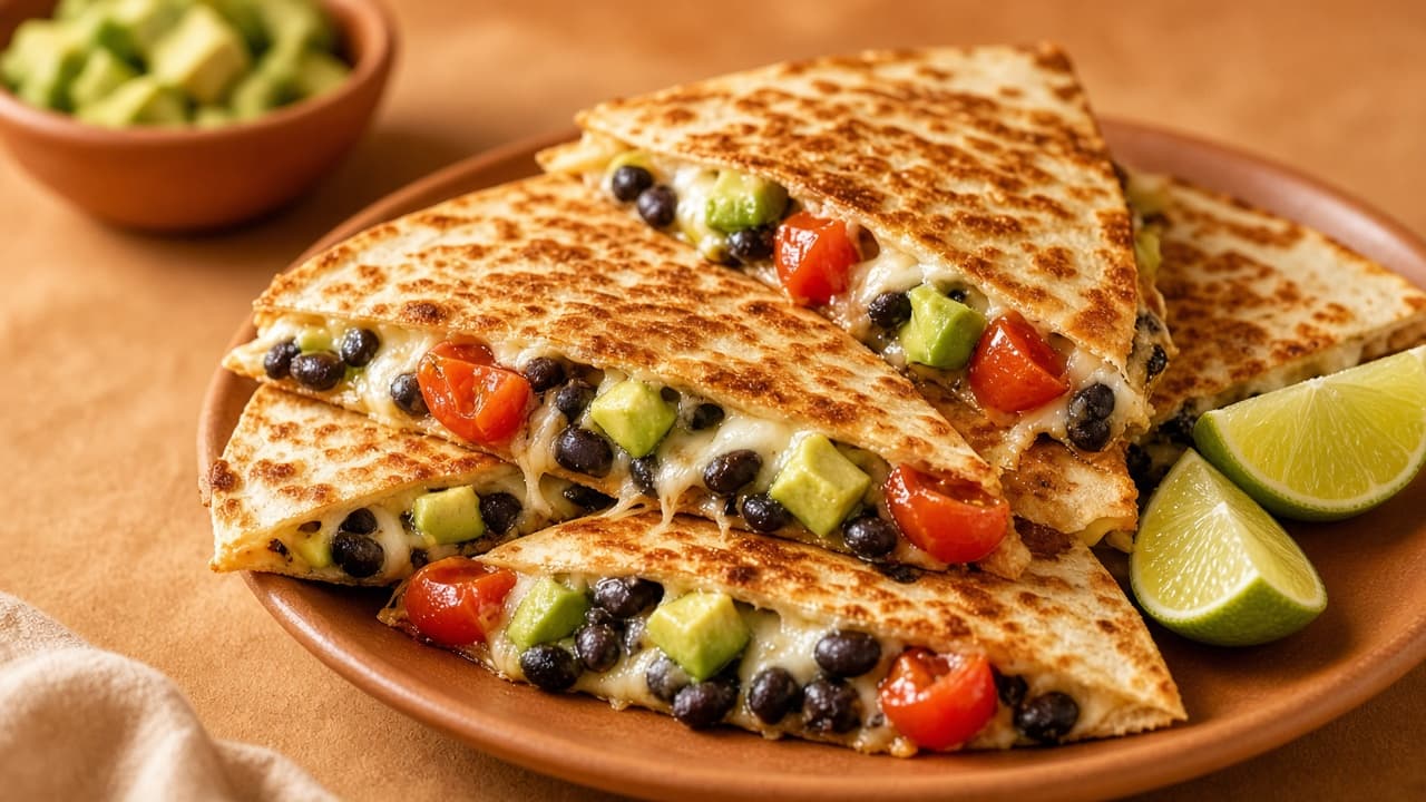 Black Bean Avocado Quesadillas